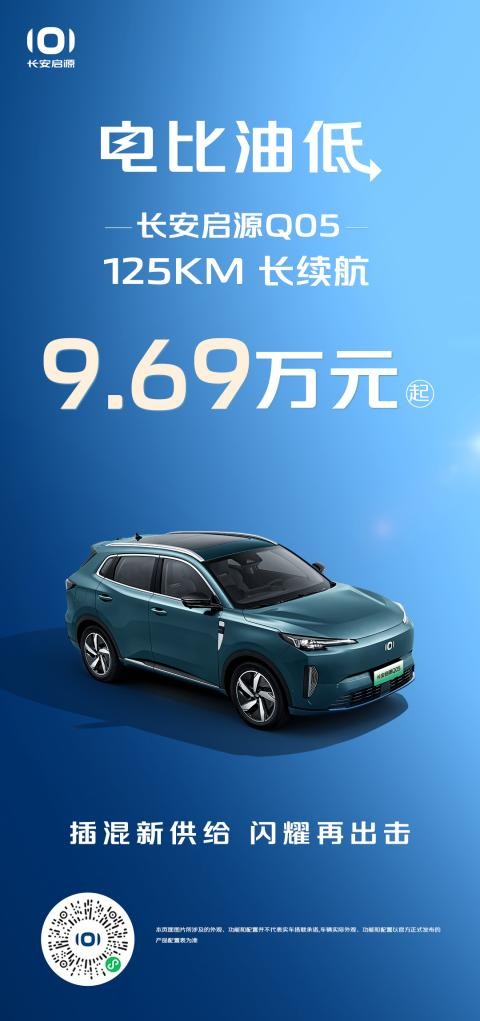 長(zhǎng)安啟源Q05125km長(zhǎng)續(xù)航9.69萬(wàn)元起,相比宋ProDM-i榮耀版 長(zhǎng)安啟源Q05125km長(zhǎng)續(xù)航9.69萬(wàn)元起,相比宋ProDM-i榮耀版(圖1)