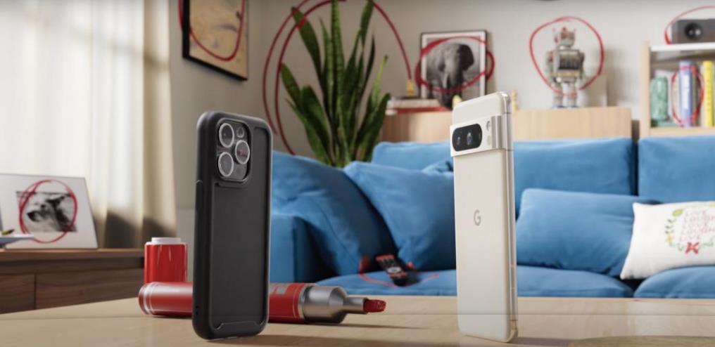 谷歌手機(jī)又挑釁蘋(píng)果了！Pixel新廣告暗諷iPhone沒(méi)有AI功能(圖1)