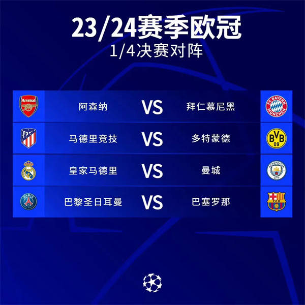 歐冠8強對陣出爐:阿森納再戰(zhàn)拜仁(圖1) 歐冠8強對陣出爐:阿森納再戰(zhàn)拜仁