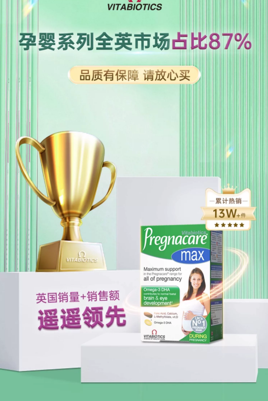 薇塔貝爾max孕期復合維生素：專業孕期營養補充首選